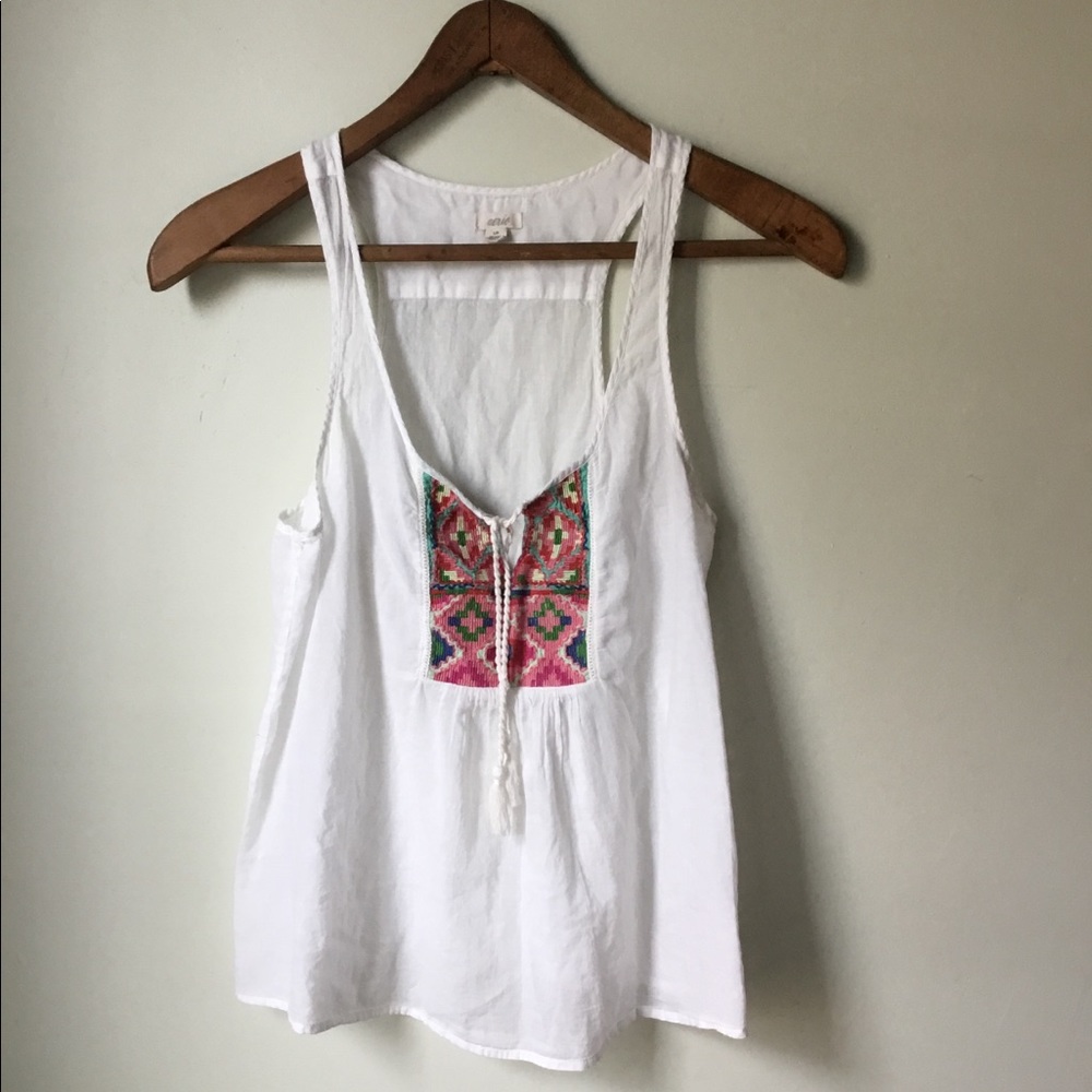 Aerie Embroidered Tank Top, size Small